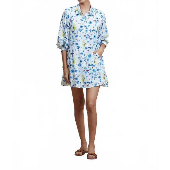 NEW RO'S GARDEN chloe minidress in blueavignon - Picture 1 of 2